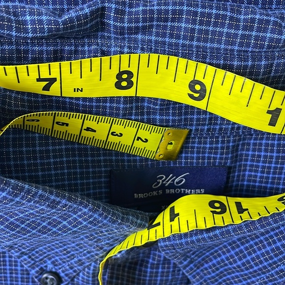 346 Brooks Brothers Men’s Blue Plaid Button Down Shirt Size XL Long Sleeves - Picture 14 of 14